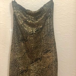 Tube Gold & black dress